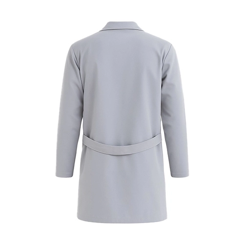 Unisex İş Önlüğü Düğmeli Gri